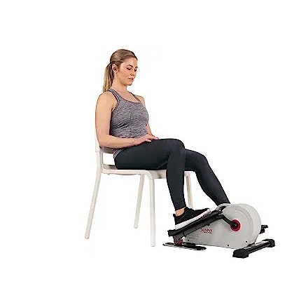 Sunny Health & Fitness Fully Assembled Under Desk Magnetic Elliptical Exerciser 